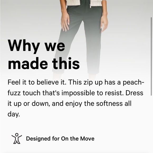 NEW Lululemon brushed softstreme funnel-neck zip up NATURAL IVORY - Picture 8 of 10